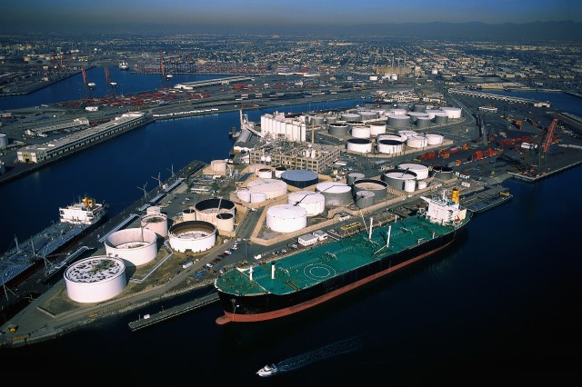 Tanker and Oil Refinery